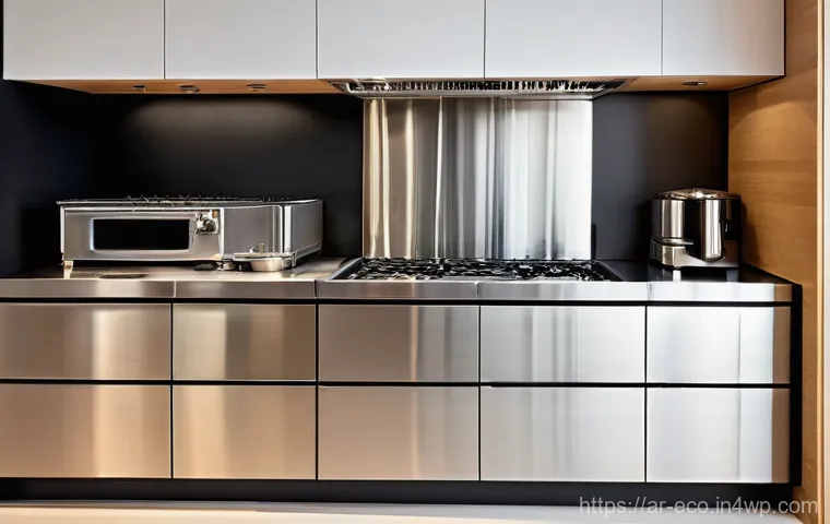스테인리스 스틸 주방 도구 장점 - **Prompt 2: "Effortless Hygiene and Gleaming Cleanliness in an Arab Family Kitchen"**
    A bright, ...